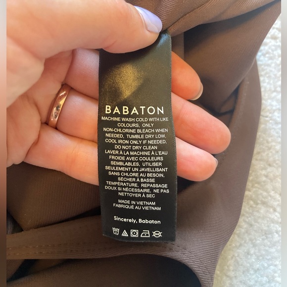 Brown Babaton Thong Bodysuit - Picture 3 of 4